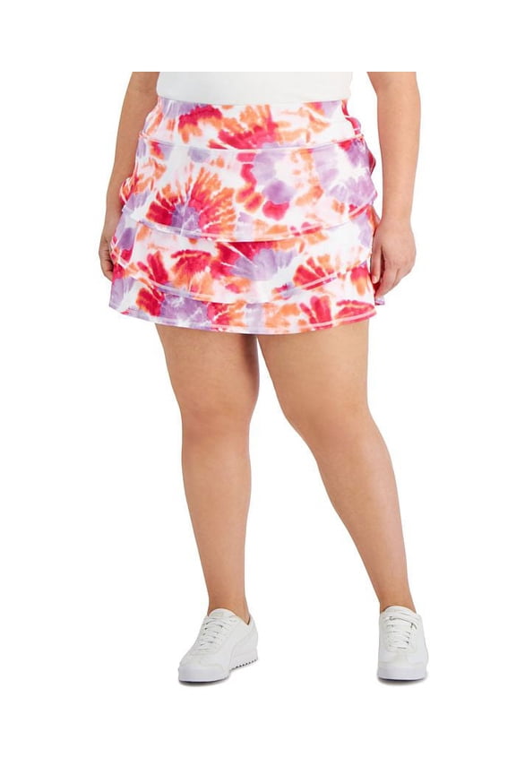 ID Ideology Women's Tie Dyed Skort Orange Size 2X