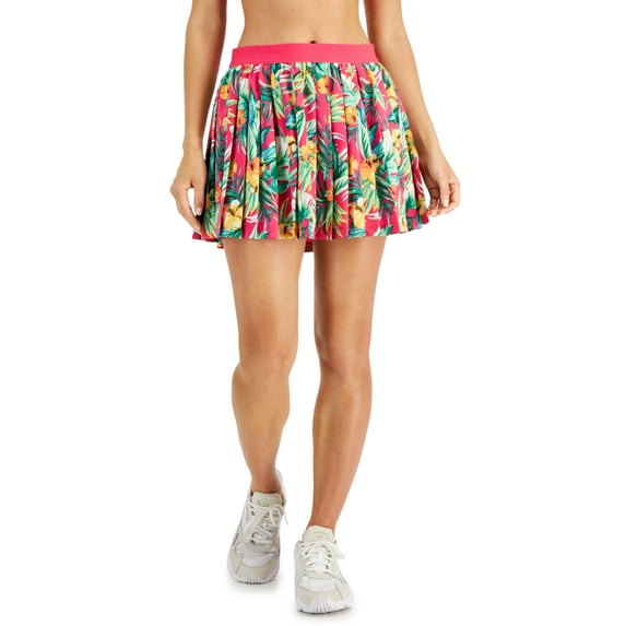 ID Ideology Women's Tropical Printed Pleated Skort Pink Size Small
