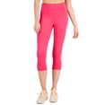 thumbnail image 1 of ID Ideology Womens Compression High Rise Side Pocket Cropped Leggings Fiery Pink S, 1 of 1