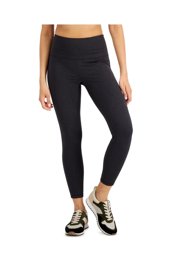 ID Ideology Womens Essentials Sweat Set 7/8 Length Leggings Black Charcoal XL
