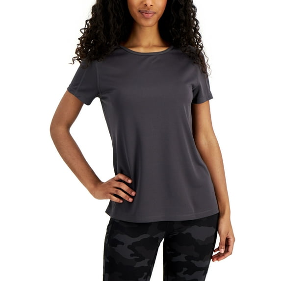 ID Ideology Womens Mesh T-Shirt Deep Charcoal S