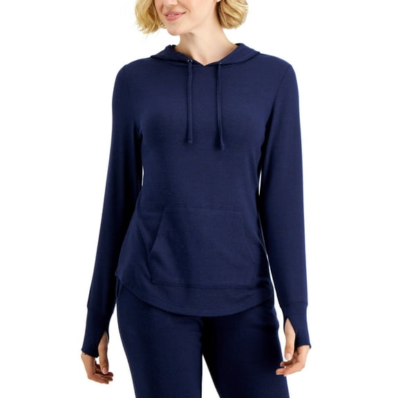 ID Ideology Womens Mushy Knit Hoodie Indigo Sea 2XL