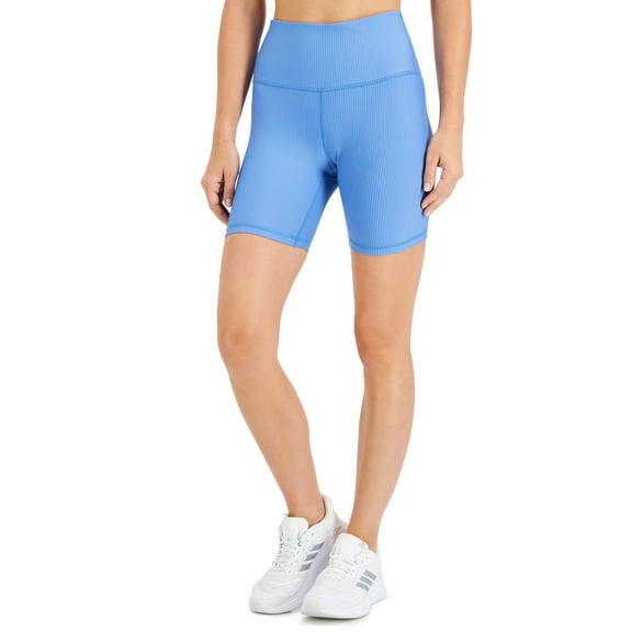 ID Ideology Womens Ribbed Solid Bike Shorts Riviera XS