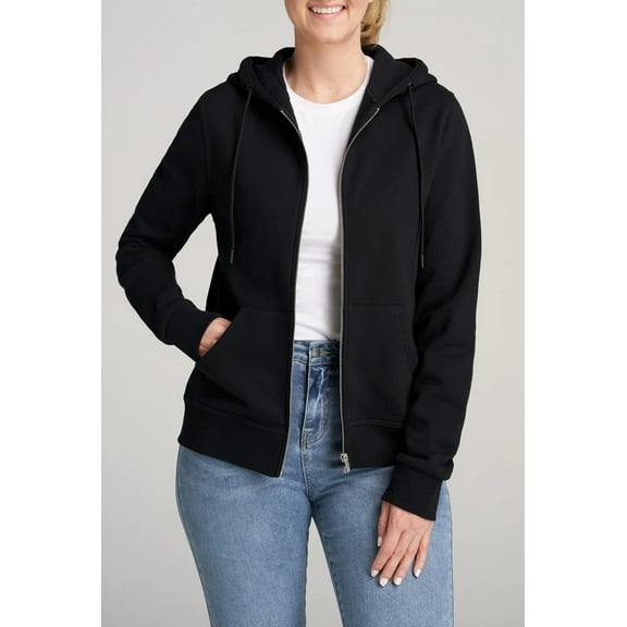 ID Ideology Womens Zip Front Fleece Hoodie Black S