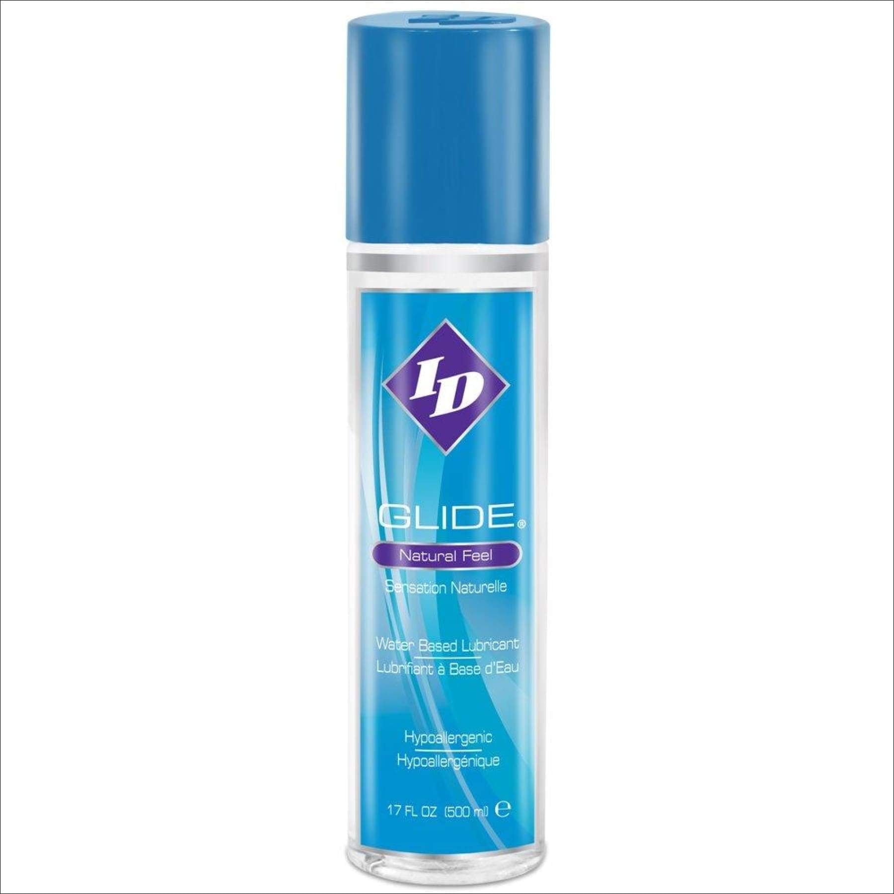 ID Lubricants Glide 17 fl oz - Natural Feel Water-Based Personal Lube,  Non-Staining, Long Lasting, Toy Friendly