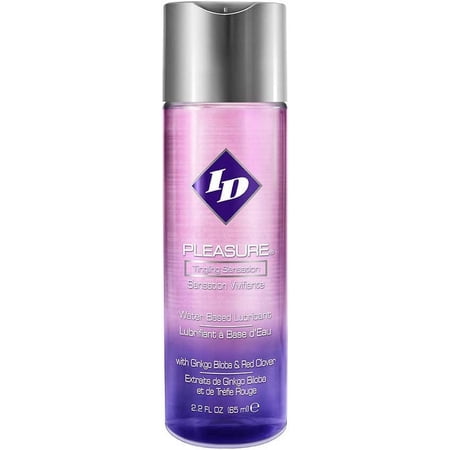 ID Lubricants Pleasure Personal Lubricant - Stimulating, Water Based, Bottle, Clear, 2.2 Fl Oz, Packaging May Vary