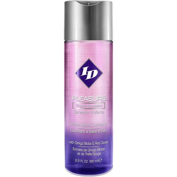 ID Lubricants Pleasure Personal Lubricant - Stimulating, Water Based, Bottle, Clear, 2.2 Fl Oz, Packaging May Vary