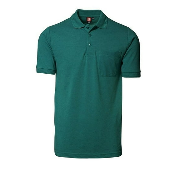 ID Mens Classic Short Sleeve Pique Polo Shirt With Pocket