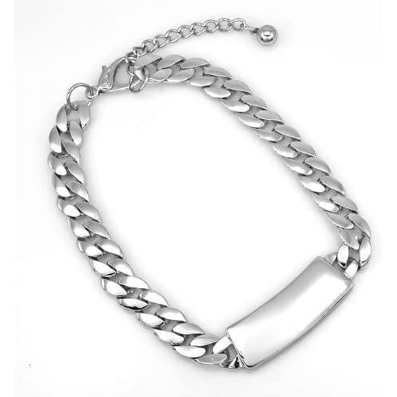 ID NECKLACE Silver Tone Chain Link Celebrity Inspired Rihanna, Jennifer Lopez, Kim Kardashian
