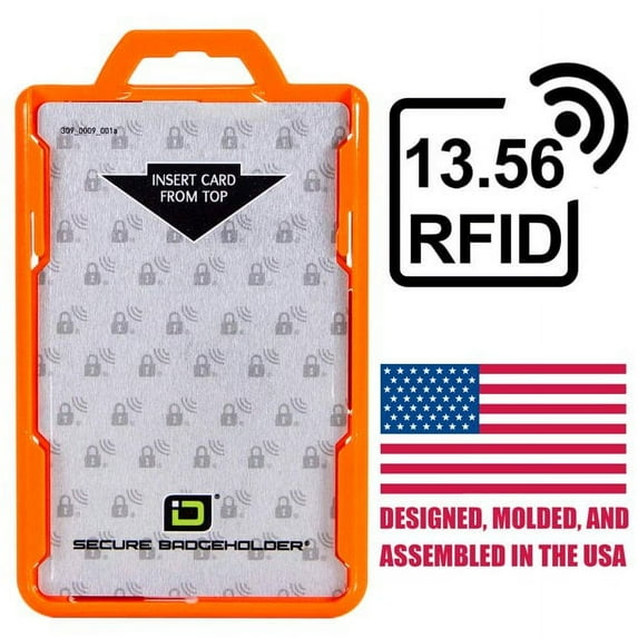 ID Stronghold Long-lasting Badge & ID Holders, Orange