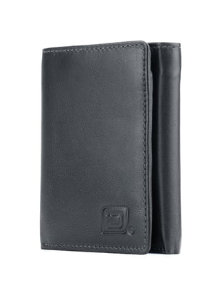 ID Stronghold RFID Blocking Trifold Wallet – Genuine Leather Men's Wallet – Stops Electronic Pickpocketing