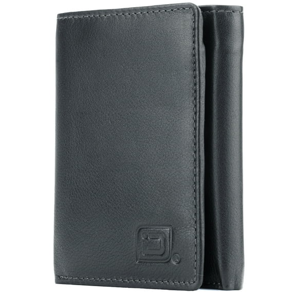 ID Stronghold Men's RFID Blocking Trifold Wallet, Black