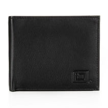 ID Stronghold – Men’s RFID Leather Wallet - Bifold with ID Window (Black)