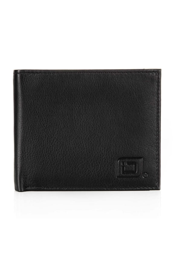 – Men’s RFID Leather Wallet - Bifold with ID Window (Black)
