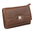 thumbnail image 1 of ID Stronghold Most Popular Ladies Compact Leather Trifold - RFID Wallets for Women - Tan, 1 of 5