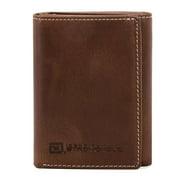 ID STRONGHOLD RFID Wallet Trifold Classic Leather - 8 Slot Men's - Brown