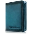 thumbnail image 1 of ID Stronghold “Waltlet” Leather RFID Blocking Wallet with Magnetic Clasp Blue, 1 of 5