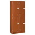 thumbnail image 1 of ID Systems 4 Section, Double Compartment Storage Locker with Locking Doors-16" D x 18" W x 72" H, 1 of 4