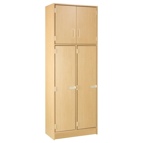 ID Systems 84" High Double Locker Storage with Upper & Lower Secured Storage-30" D x 18" W x 84" H