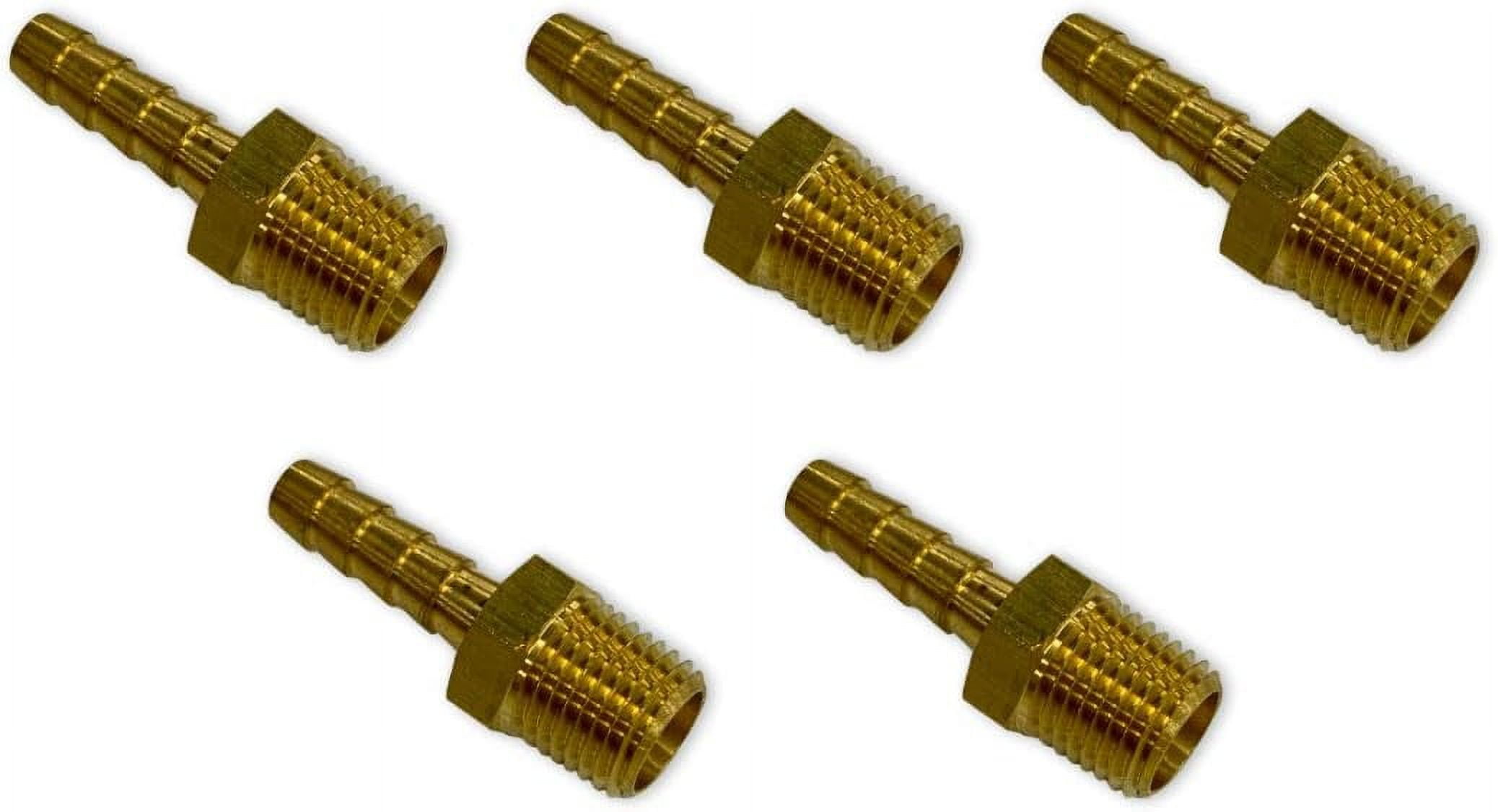 ID X 1 4 MALE NPT NPT MIP BRASS HOSE BARB TEE SPLICER FITTING FUEL id-x-1-4-male-npt-npt-mip-brass-hose-barb-tee-splicer-fitting-fuel