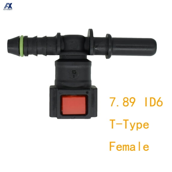 ID6 Female Car Fuel Hose Connector T Type Quick Release Nylon Fitting Auto Accessories 7.89