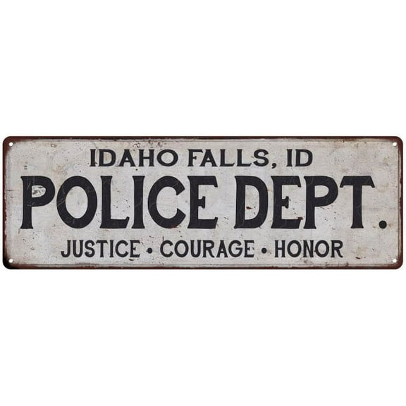 IDAHO FALLS, ID POLICE DEPT. Home Decor Metal Sign Gift 6x18 206180012617