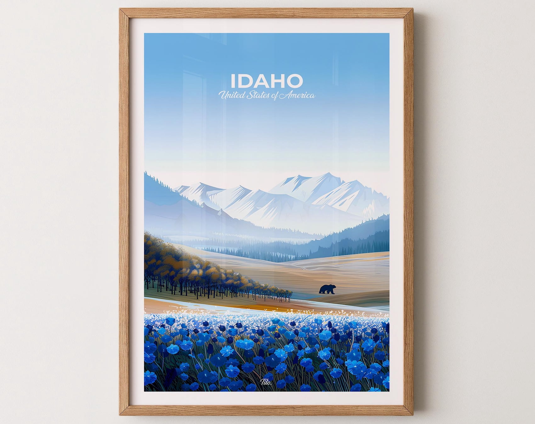 IDAHO Poster, Idaho Travel Poster, Idaho Art Print, Idaho Wall Art, USA ...