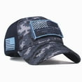 thumbnail image 1 of IDALL American Flag Hat Baseball Cap Spring And Summer Fashion Flag Hat Wash Old Letter Baseball Hat Running Hat Hats for Women Blue One Size, 1 of 2