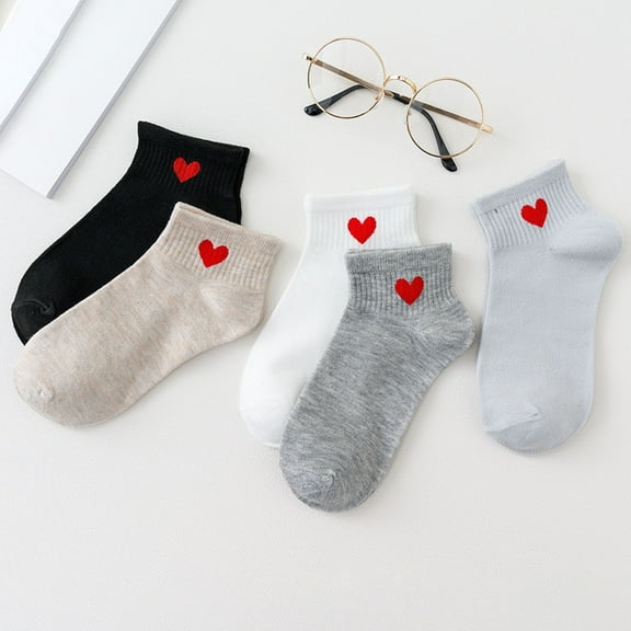 IDALL Ankle Socks No Show Socks Womens 5 Pairs Print Socks For Women Men Girls Series Print Colorful Pattern Novelty Cute Unisex Socks Cotton Socks Socks for Women C One Size