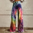 thumbnail image 1 of IDALL Baggy Jeans High Waisted Jeans Women's Vintage Flower Print Casual Wide Leg Pants Barrel Jeans Women Boyfriend Jeans Green 2 4XL, 1 of 4