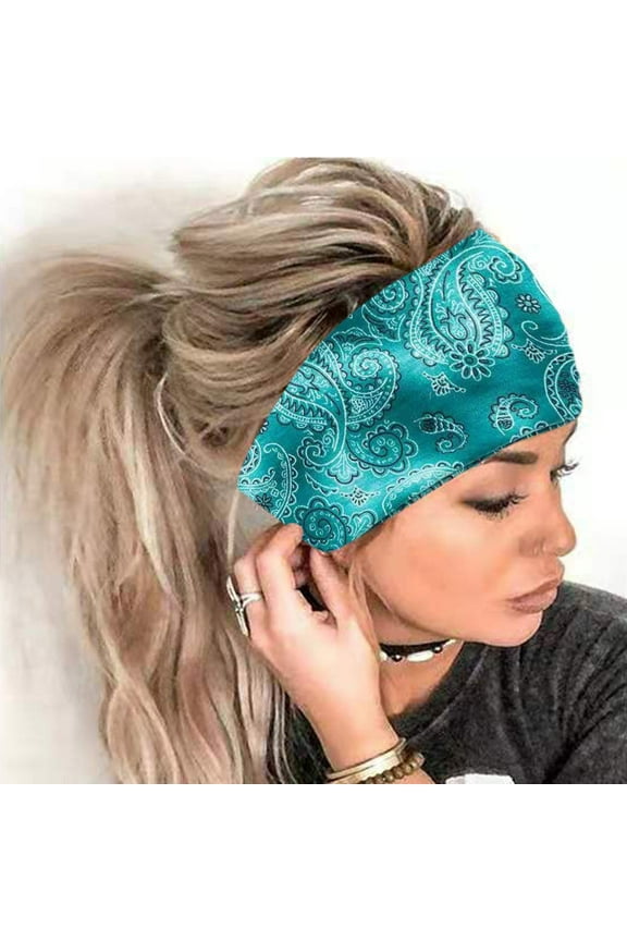 Bandanas for Women,Head Scarf Women Print Headband Elastic Head Wrap Hair Band Bandana Headband Hair Scarf,Headbands for Women Green
