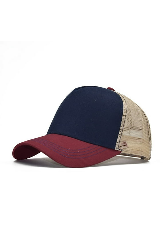 Baseball Cap Trucker Hat Adult Casual Outdoors Sunshade Net Cap Hip Hop Baseball Cap Gorras Para Hombres Originales Hats for Men Red One Size