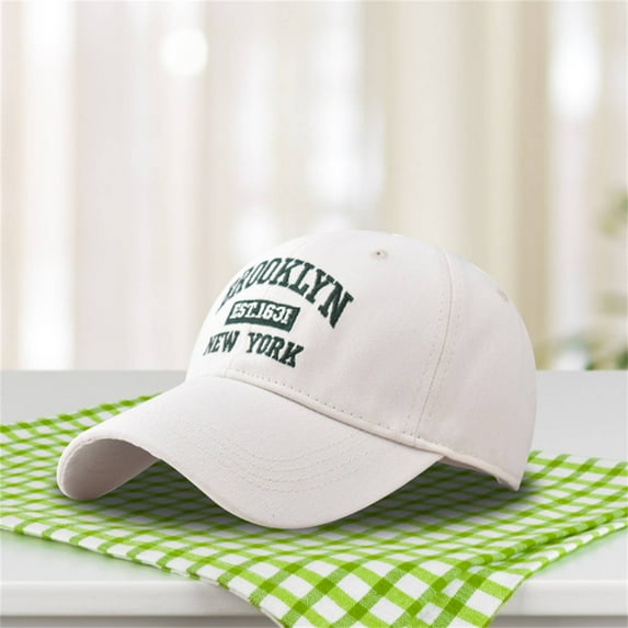 IDALL Baseball Cap Trucker Hat Alphabet Embroidery Solid Color Duck Hat Trend Personality Outdoor Print Breathable Mesh Hat Snapback Hats for Men Hats for Men Beige One Size