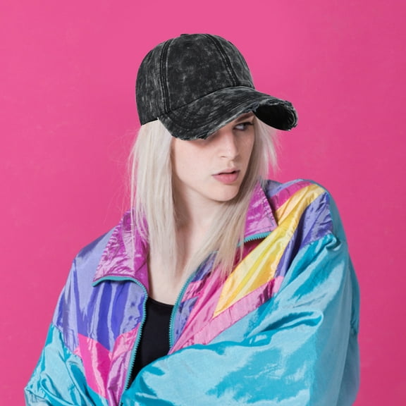 IDALL Baseball Cap Trucker Hat Corduroy Baseball Cap For Men Women Sports Hats Outdoor Travel Gift Tie Dye Hat Snapback Hats for Men Hats for Women Black One Size