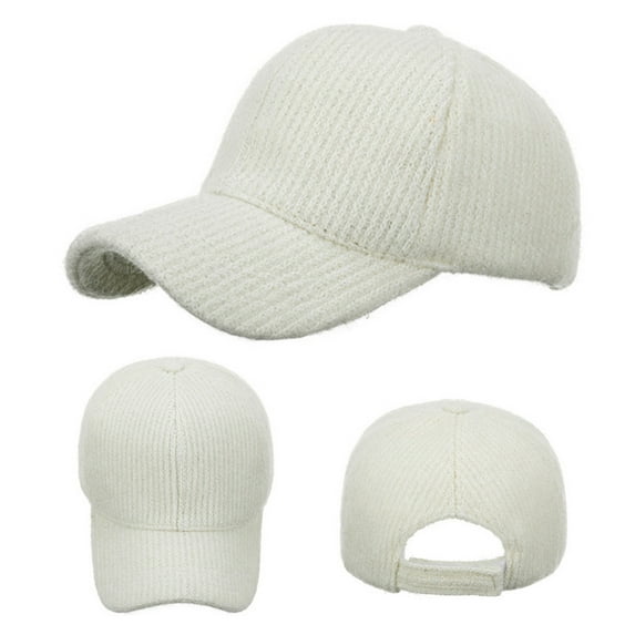 IDALL Baseball Cap Trucker Hat Fashion Women Men Sport Solid Color Keep Warm Knitting Beach Baseball Cap Hip Hop Hat Sun Hat Visor Hats Snapback Hats White One Size