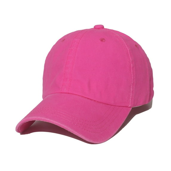 IDALL Baseball Cap Trucker Hat Female Summer Casual Solid Fluorescence Color Baseball Cap Adjustable Hat Visors Caps Running Hat Hats for Men Hot Pink One Size