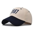 thumbnail image 1 of IDALL Baseball Cap Trucker Hat Male Female Neutral Summer Splice Color Embroidery Baseball Caps Adjustable Hat Visors Snapback Hats for Men Hats for Men Navy One Size, 1 of 5