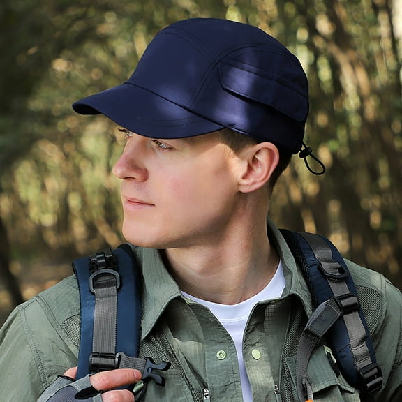 IDALL Baseball Cap Trucker Hat Quick Drying Recreational Sports Mountain Climbing Cap Men's Summer Outdoor Travel Cap Dome Cycling Cap Snapback Hats for Men Hats for Men Navy One Size
