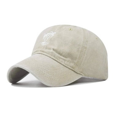 IDALL Baseball Cap Trucker Hat Women Summer Fashion Beach Adjustable Washable Cotton Baseball Cap Sun Hat Outdoors Hat Gorras Para Hombres Originales Hats for Men Beige One Size