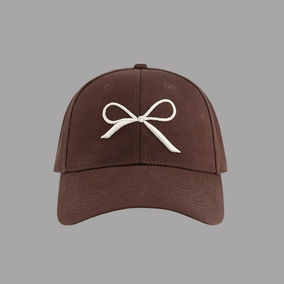 IDALL Baseball Cap Trucker Hat Women's Embroidered Bow Baseball Cap Versatile For Spring And Summer Small Cap Cycling Camping Fashionable Cap Snapback Hats for Men Hats for Men Coffee A