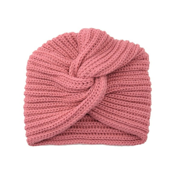 IDALL Beanie Hat, Beanies Women Chunky Cable Knit Hats, Thick Soft Warm Womens Winter Cap for Cold Pink One Size