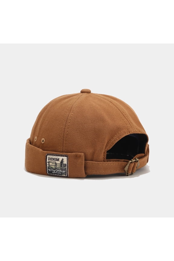 Beanie Skull Cap Fashion Men And Women Easy Matching Patch Couple Hip-hop Skullcap Beanie Hat Cap Hats for Men Clearance Khaki One size