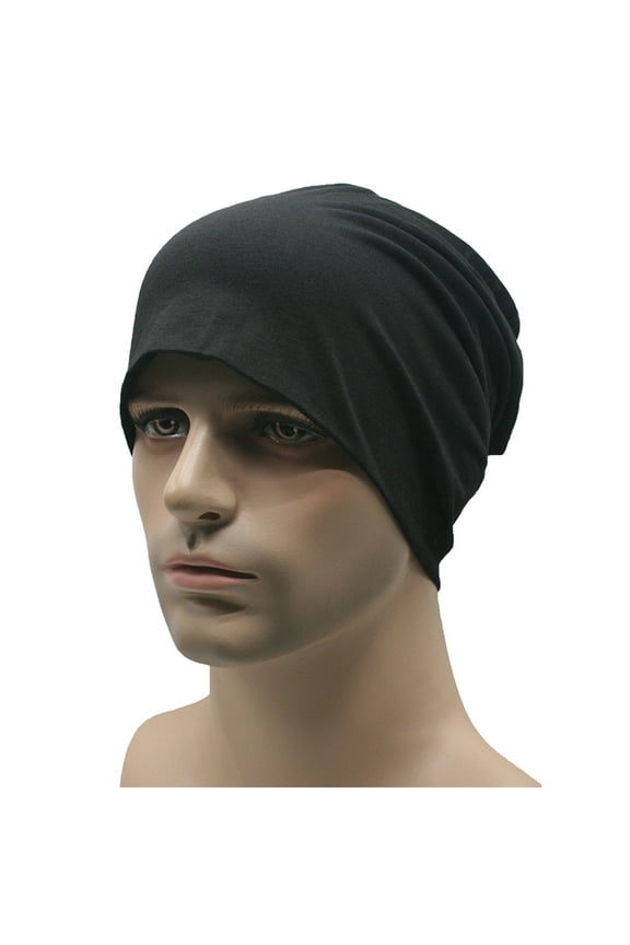 Beanie Skull Cap Men And Women Baseball Cap Simple Solid Color Candy Color Pile Cap Pullover Fashion Running Hat Hats for Men Black One Size