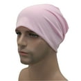 thumbnail image 1 of IDALL Beanie Skull Cap Men And Women Baseball Cap Simple Solid Color Candy Color Pile Cap Pullover Fashion Running Hat Hats for Men Pink One Size, 1 of 3