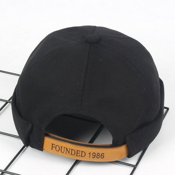 IDALL Beanie Skull Cap Men Women Hat Cap Casual Docker Sailor Mechanic Brimless Solid Color Hat Running Hat Hats for Men Black One Size