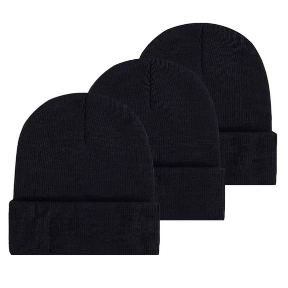 IDALL Beanie Skull Cap Unisex Beanie Winter Knitted Cuffed Soft Warm Hat For Men/Women Ski Watch Cap Running Hat Hats for Men D One Size