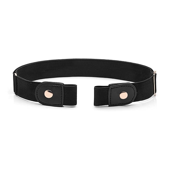 IDALL Belts for Women,Western Belts Unbuttoned Elastic Belt For Men Women Unbuttoned Elastic Slim Belt For Jeans And Dresses Corset Belt,Waist Chain Black