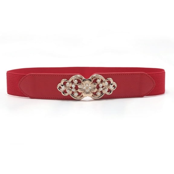 IDALL Belts for Women,Western Belts Fashion Women Boho Lady Vintage Leather Buckle Waist Belt Waistband Accessories Corset Belt,Waist Chain Red