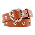thumbnail image 1 of IDALL Belts for Women,Western Belts Women Ladies Vintage Heart Buckle Leisure Leather Belt Trouser Accessories Corset Belt,Waist Chain Khaki, 1 of 2