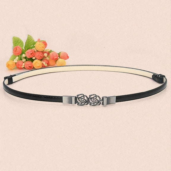 IDALL Belts for Women,Western Belts Women Skinny Belt For Dresses Retro Stretch Ladies Waist Belt Corset Belt,Waist Chain Black
